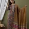Floral Printed Anarkali Kurta Set with Dupatta