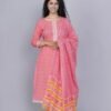Floral Printed Anarkali Kurta Set with Dupatta