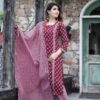 Floral Printed Anarkali Kurta Set with Dupatta