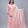 Floral Printed Anarkali Kurta Set with Dupatta